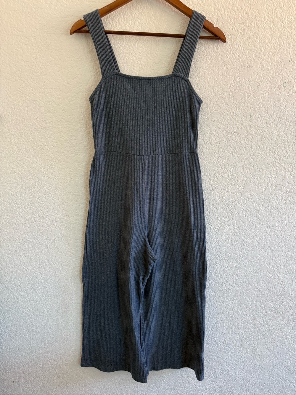 Wild Fable gray blue ribbed knit jumpsuit